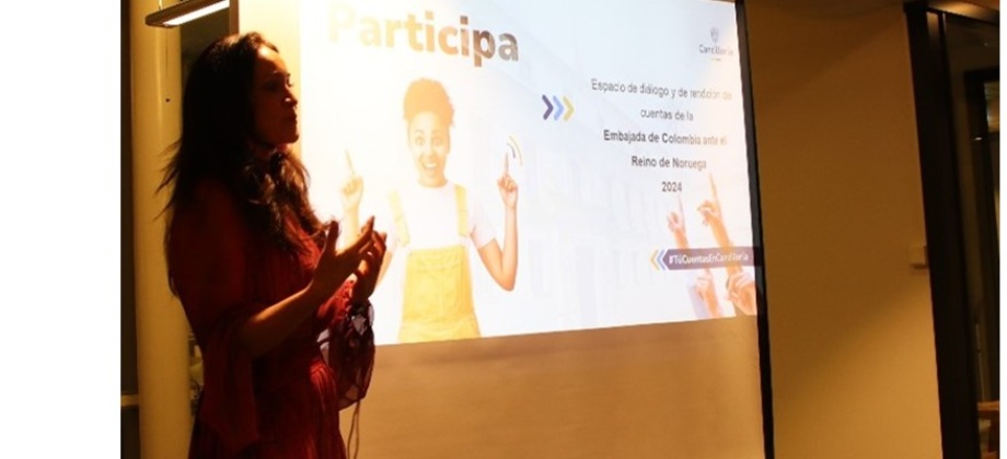 Embajada de Colombia en Noruega y su sección consular presentaron su informe de Rendición de Cuentas 2024